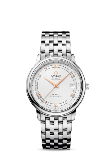 Omega De Ville Prestige Co-Axial 36.8 Stainless Steel / Vintage Silver / Bracelet